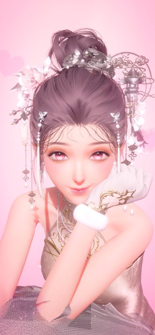 きらパラで顔をうちの審神者イメージで作った!🍑
髪型がないのでまとめ髪でなんとかしてる 