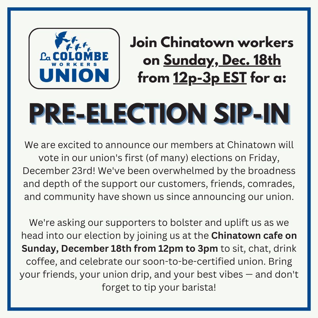 Come by Chinatown this Sunday and show us some love!