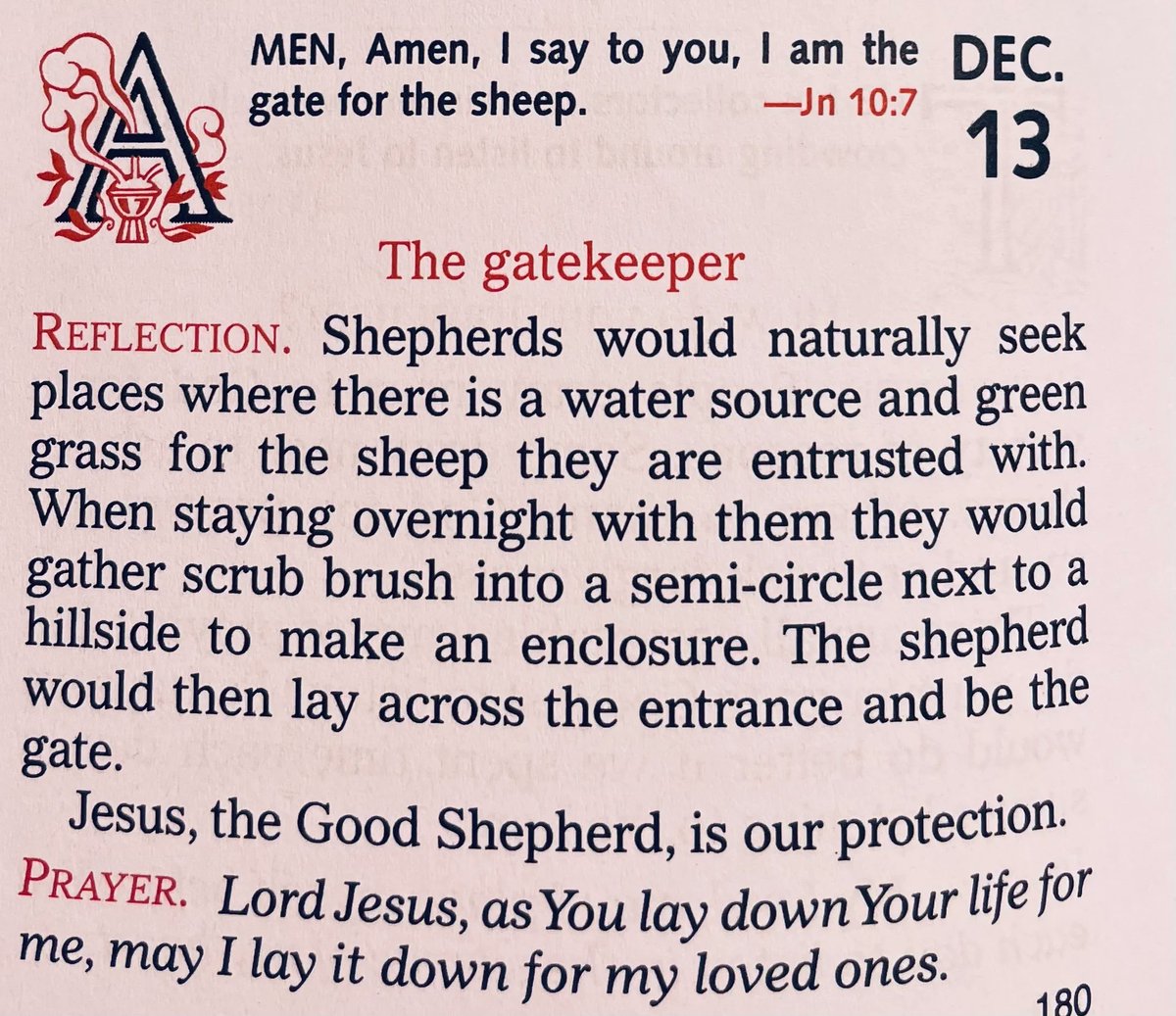NolanOwenLS's tweet photo. 📖#DawgsInChrist - Daily Reflection #127

This week’s intention: During this season of hope and expectation, may we find time for reflection and silence.

#GodCreator #ChristRedeemer #SpiritSanctifier #ChooseJoy #BeThankful #WorkLikeJoseph #NolansLongSnapping #DawgDen https://t.co/i2G2E5U0FO