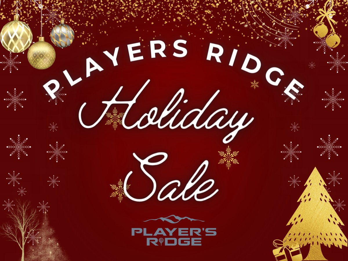 Player's Ridge Holiday Sale!
Stop by and grab all those gifts for the golfer in your life today!
Golf Shoes 30% off
Select Hats 20% off
Apparel 20% off
Golf Towels 30% off
ow.ly/xKOA50M105F