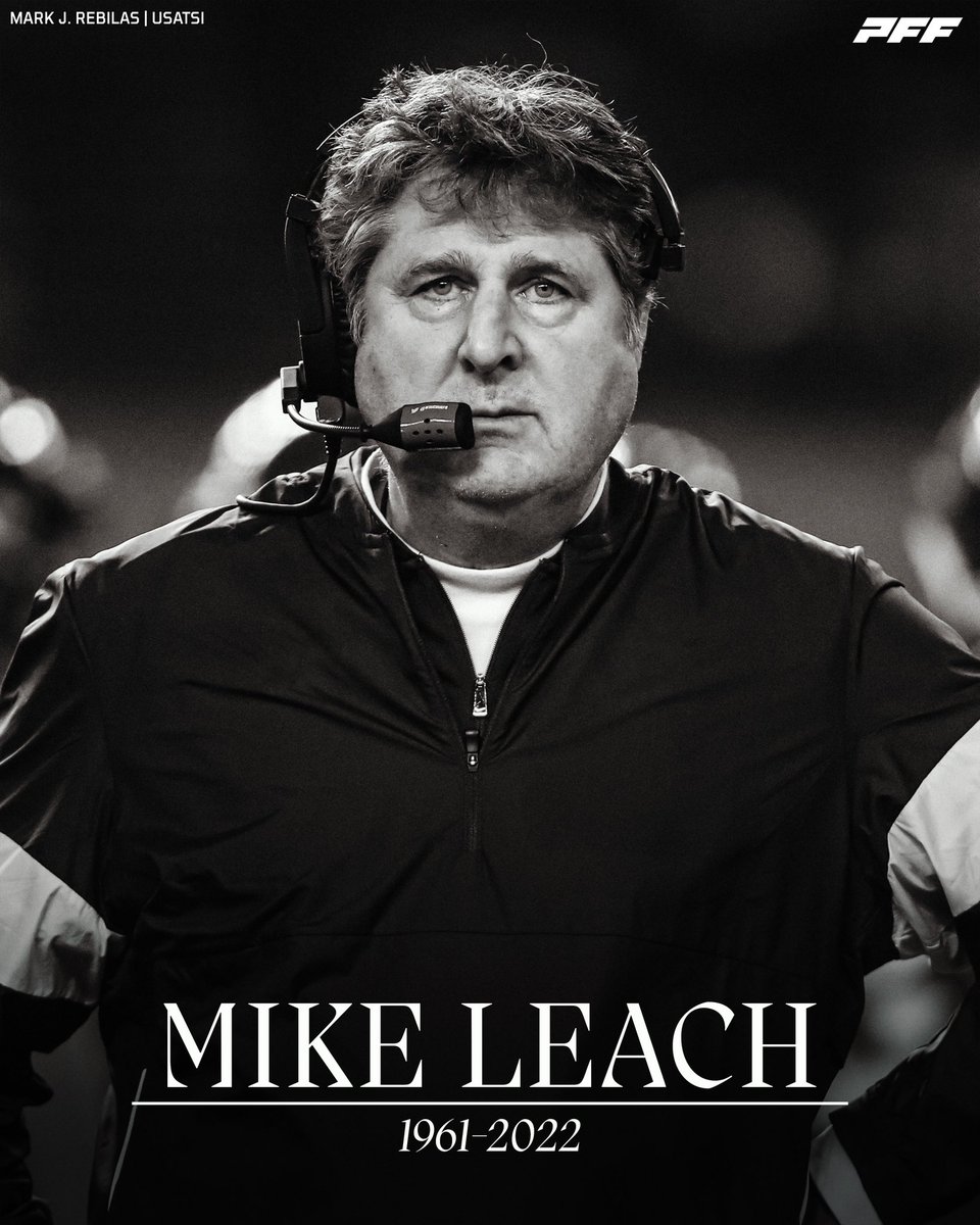 PFF_College's tweet image. Mississippi State has confirmed the passing of HC Mike Leach

Rest in Peace🙏