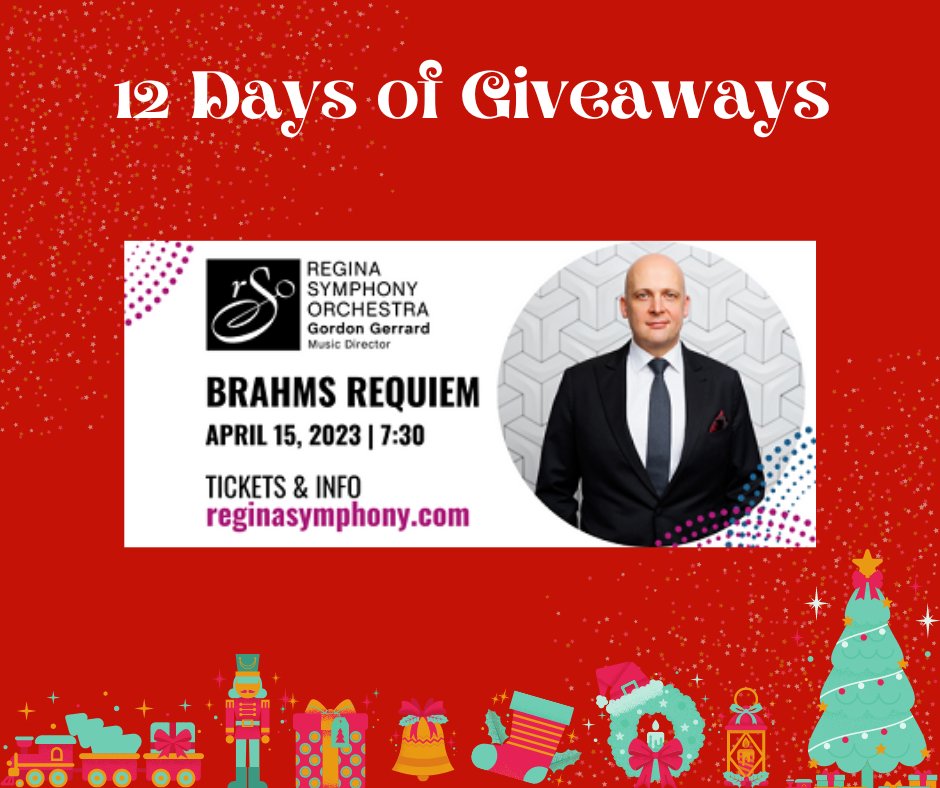 conexusartscntr's tweet photo. Like, comment, or RT for your chance to win two tickets! Random draw tomorrow at 11:00 AM. Regina Symphony Orchestra Classics: Brahms Requiem on Saturday, April 15!
#reginasymphonyorchestra #12daysoftickets #contest #12daysofchristmas #giftidea #christmas #yqr #seeyqr #yqrevents https://t.co/fUz8amm2NW