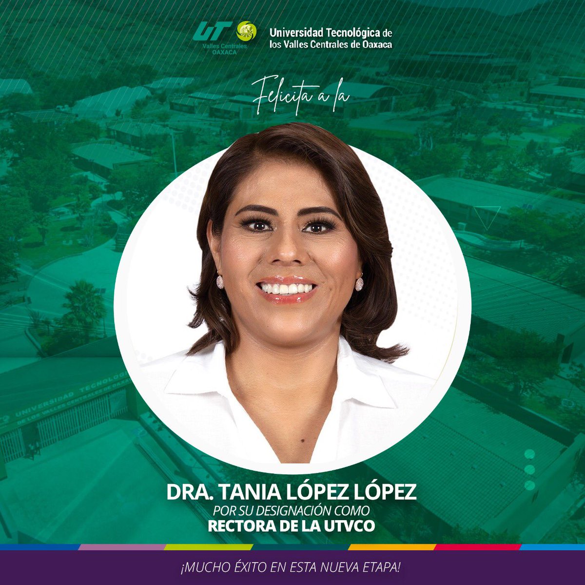 La #ComunidadUTVCO felicita a la Dra. <a href="/TaniaLopezXoxo/">Tania López López</a>, por su designación como Rectora de la #UTVCO.  
Bienvenida a esta gran familia universitaria.
¡Éxito!
#OrgulloUTVCO