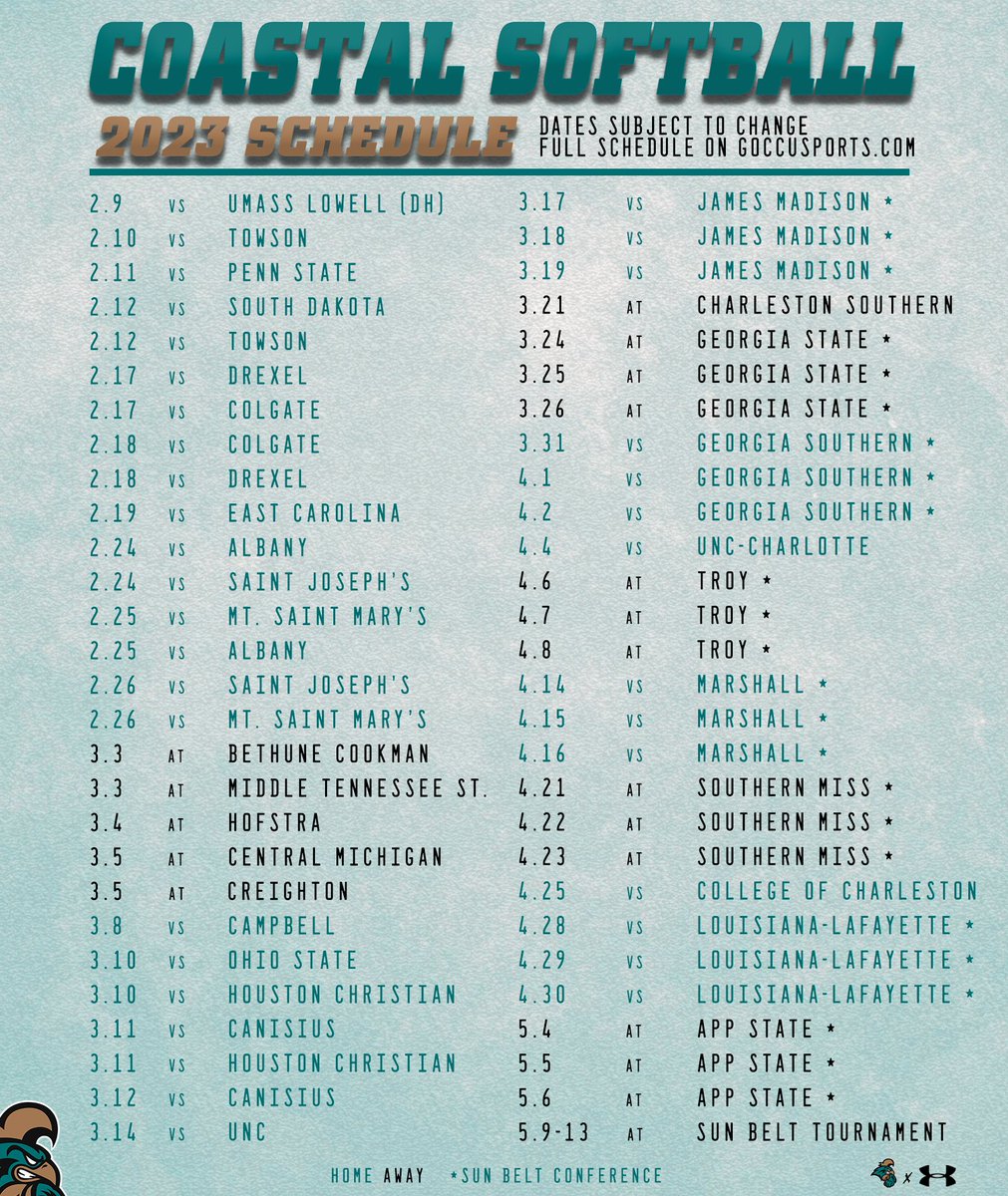 Play Ball! It's Almost Spring Time!

📅: 2023 Schedule goccusports.com/sports/softbal…
🎟️: Tickets
goccusports.com/2023SoftballTi…