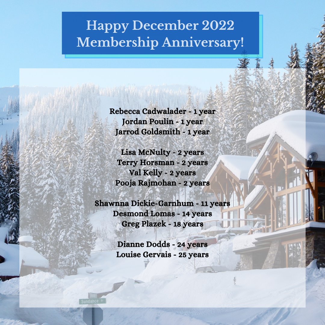 Celebrating December's Membership Anniversaries!  We are so grateful that you are a part of the MPI Ottawa Chapter. We appreciate your engagement and support.
#MPIOttawa #Membership #Anniversary #Thankful  #ottawa