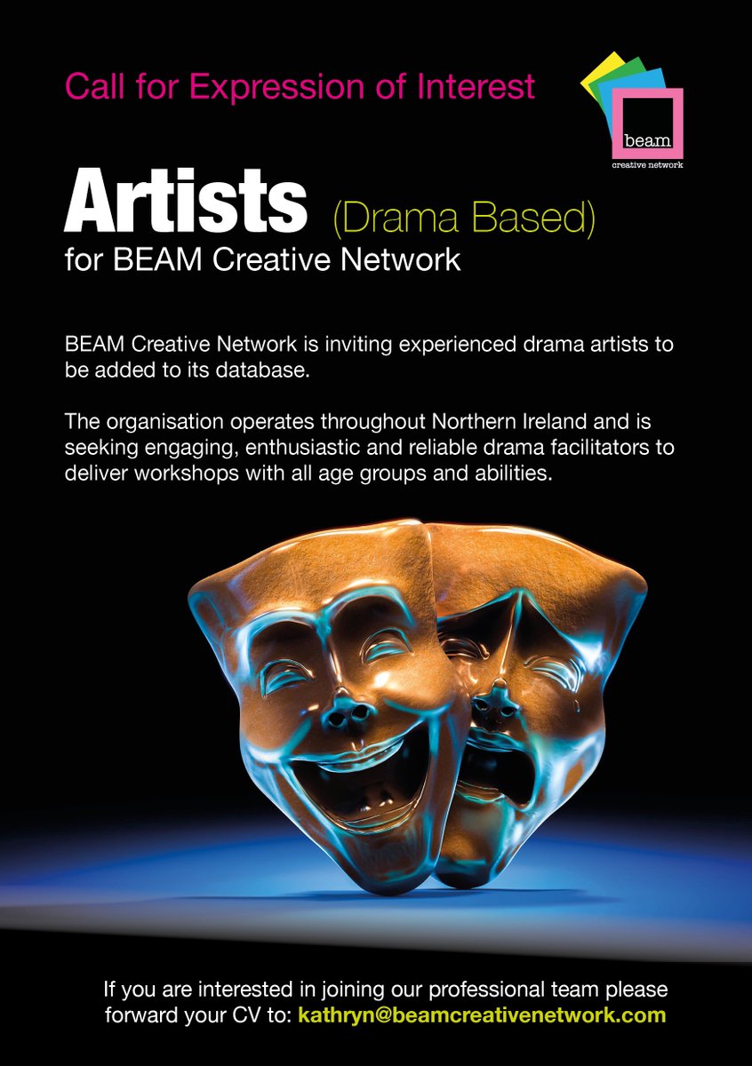 There are opportunities for experienced Drama Based Facilitators at Beam Creative Network!  

Beam is a regional organisation and welcomes facilitators throughout Northern Ireland.

If you would like to be added to our database get in touch!