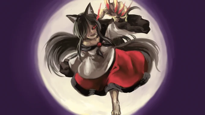 #深夜の真剣お絵描き60分一本勝負影狼 