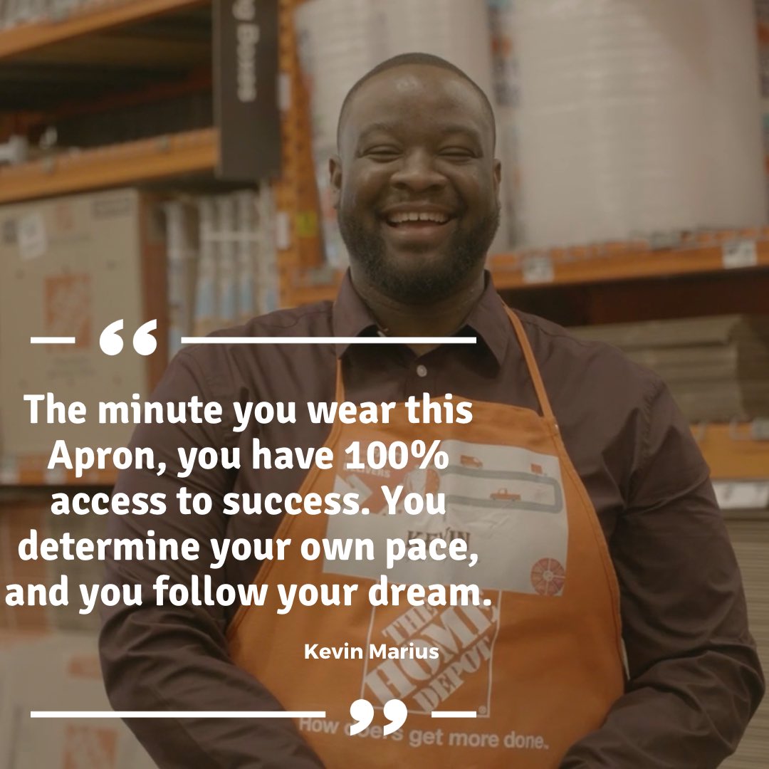 I was this young man who did not know what he wanted to do—broken, trying to figure life out. I applied to home depot, and here I am 12 years later. I didn’t get here alone, they were amazing leaders who guided me through. It’s more than a job, it’s a family. #payingitforward
