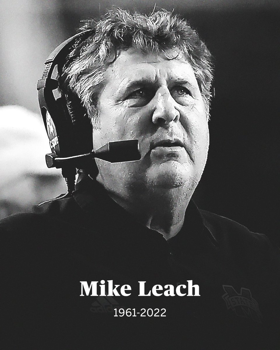 Mississippi State football coach Mike Leach died Monday night from complications related to a heart condition, the school announced. He was 61. More: es.pn/3VTe7If