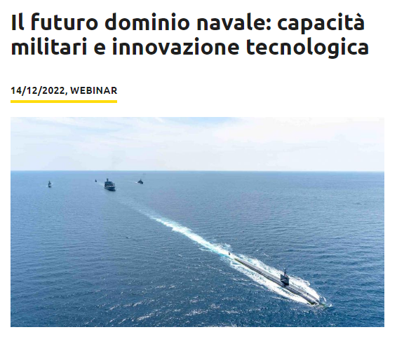 Domani presenteremo in anteprima un nuovo studio <a href="/IAIonline/">Istituto Affari Internazionali - IAI</a> sul futuro del dominio navale. Sarà un piacere per me fare un intervento introduttivo per poi lasciare spazio a ospiti di alto livello da industria mondo della difesa. Registrazioni webinar qui: us02web.zoom.us/webinar/regist…