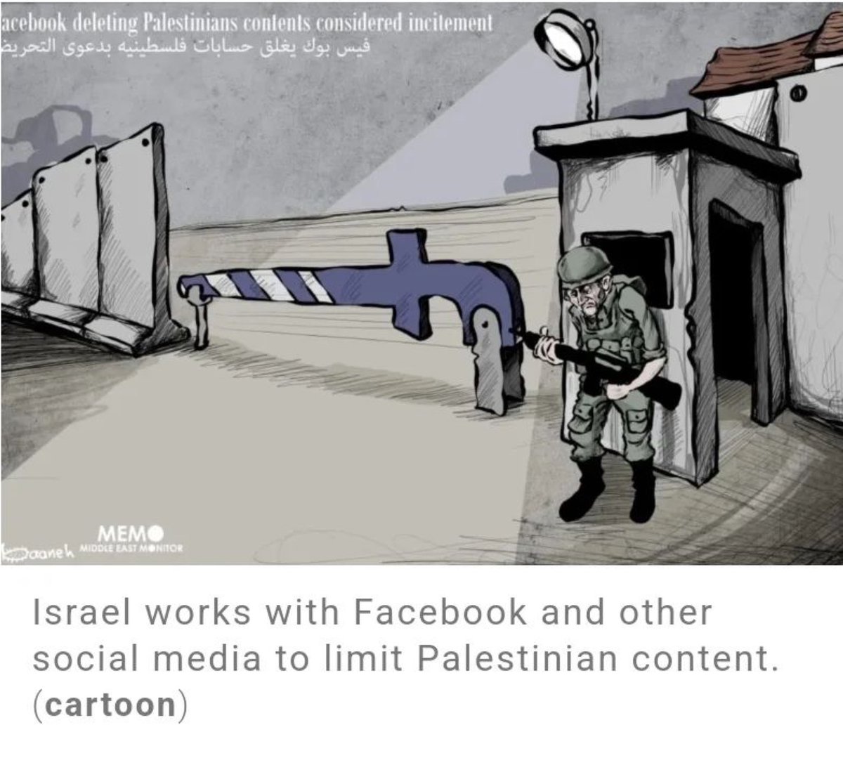 ehab_judeh's tweet photo. Social media platforms have repressed semitic Palestinian voices for years, influenced by the apartheid ‘israeli’ regime (and no doubt, its US lobby)As the journal ‘Foreign Policy’ reports,

#FreePalestine #IsraeliApartheid #israelicrimes https://t.co/CXyVQnDOM3