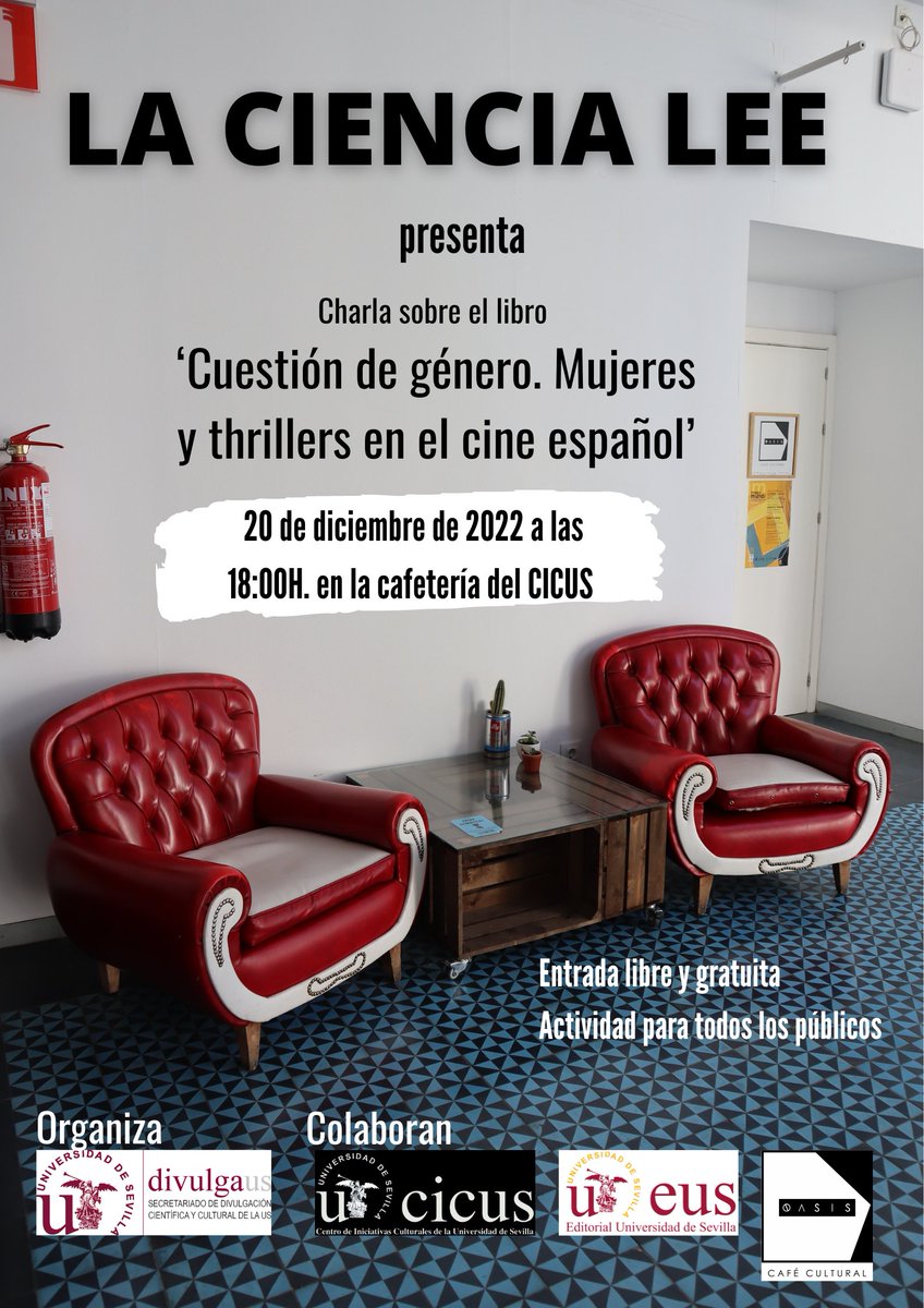 readuck's tweet photo. 📌Apunta: #clubdelectura el 20 de diciembre a las 18:00 en la cafetería del Cicus con @PachePacheco22 y su increíble libro #cuestióndegénero🟣 Acompaña @ireraybra como directora de la colección Divulgación
🔗Puedes adquirirlo en https://t.co/4eBFZDxODK
#feminismo #cine #thriller https://t.co/aZe19Mo2Ee
