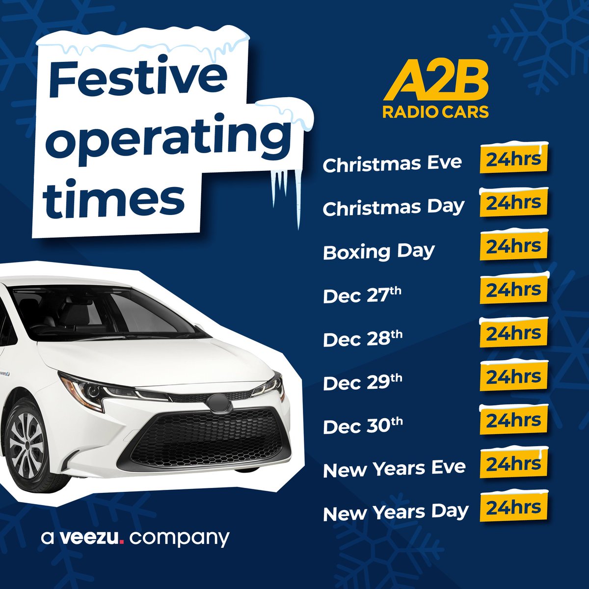 Serving our local communities all day, every day, even on Xmas day 🎅 Book here appsend.me/gocarza2b

Seasons greetings to all the incredible driver-partners and call advisors operating around the clock to keep our local communities moving safely and efficiently!