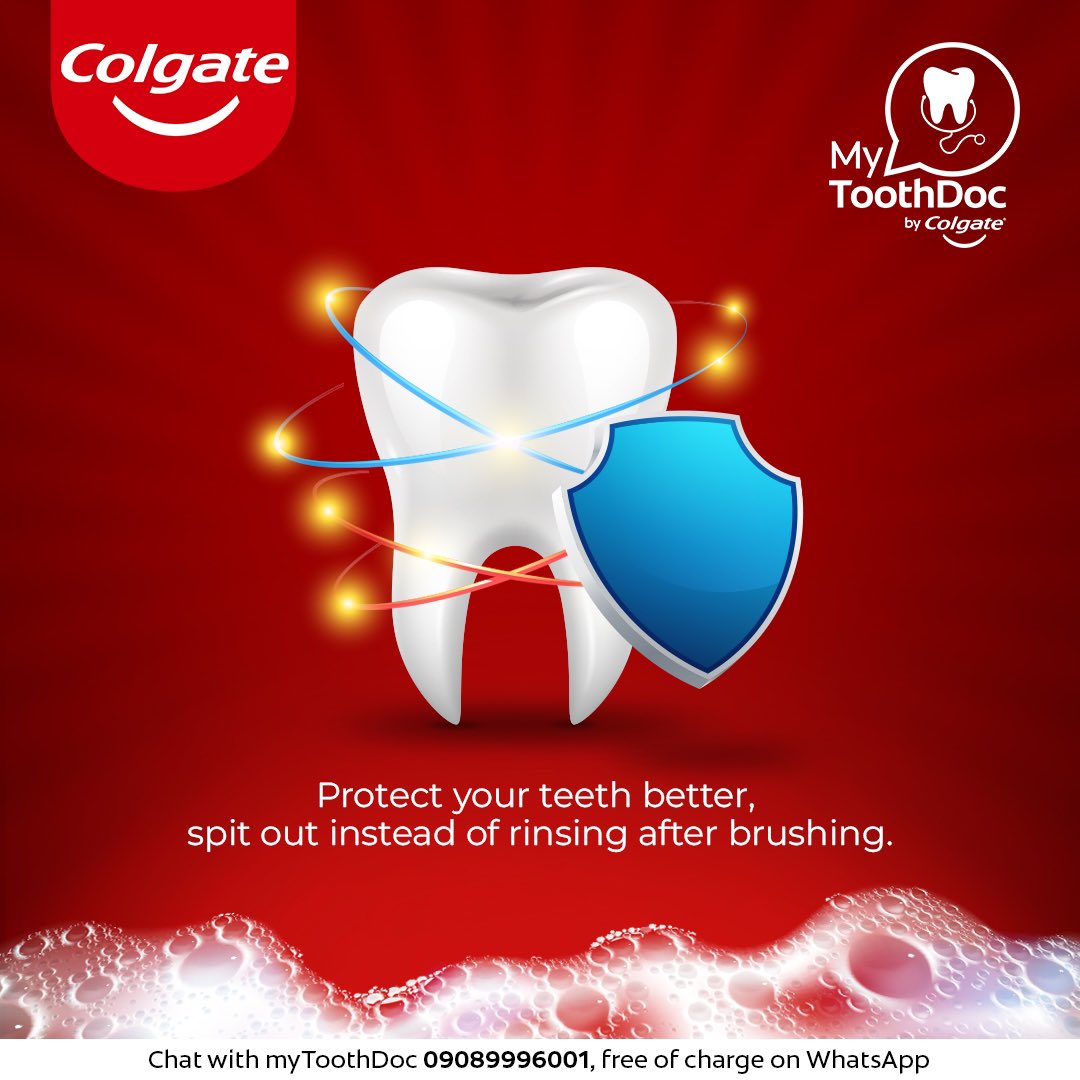 MyToothdoc_ng's tweet photo. If you rinse your mouth immediately after brushing, the concentrated fluoride in the remaining toothpaste will be washed away. Rinsing dilutes it and reduces its antimicrobial properties. For more dental tips, send a WhatsApp DM to myToothDoc on 09089996001 today. https://t.co/1qYzC1crqU