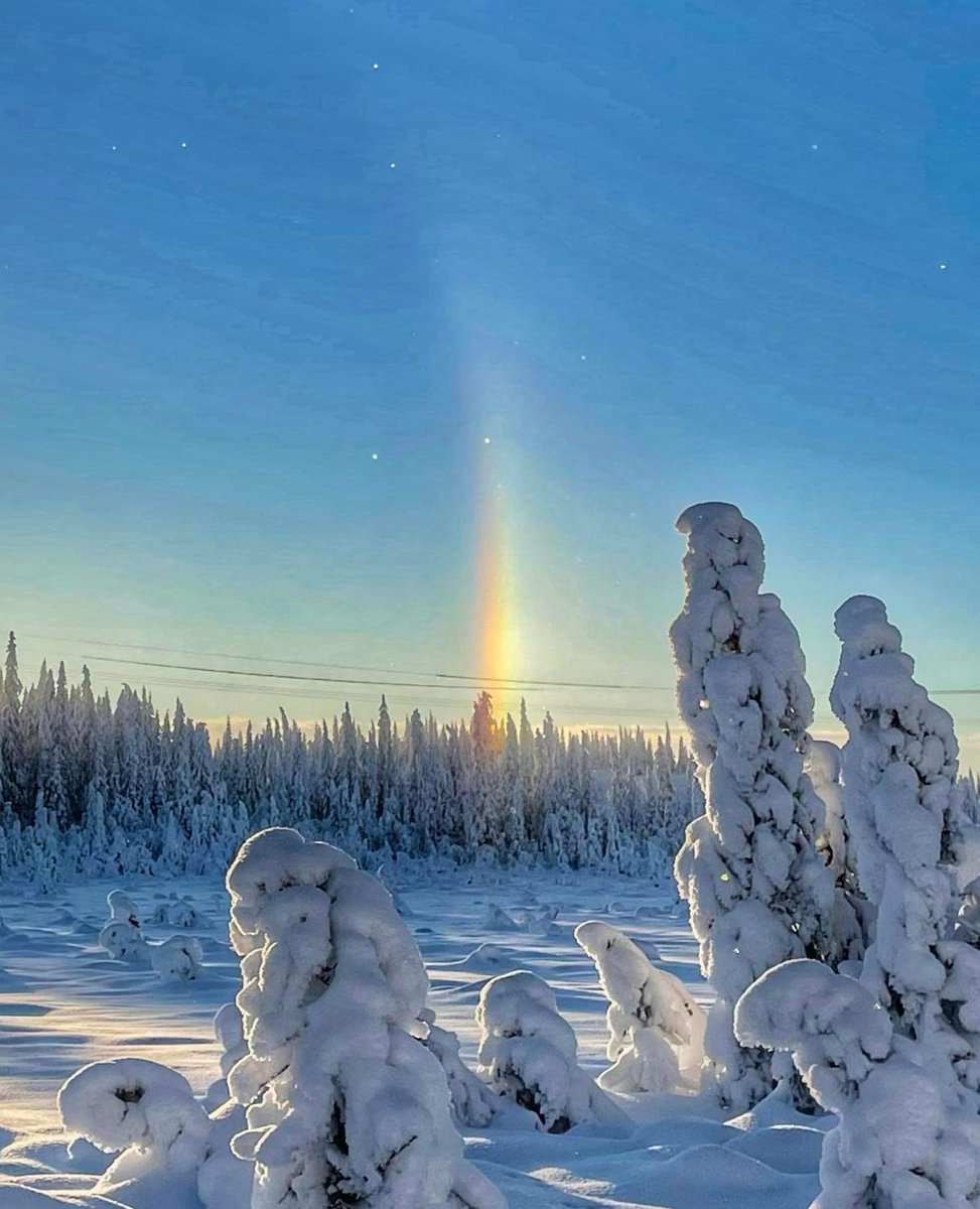 A rainbow at -20°C. 📸 taken by Kristin Cleven from a ski trail in Gausdal, Norway.