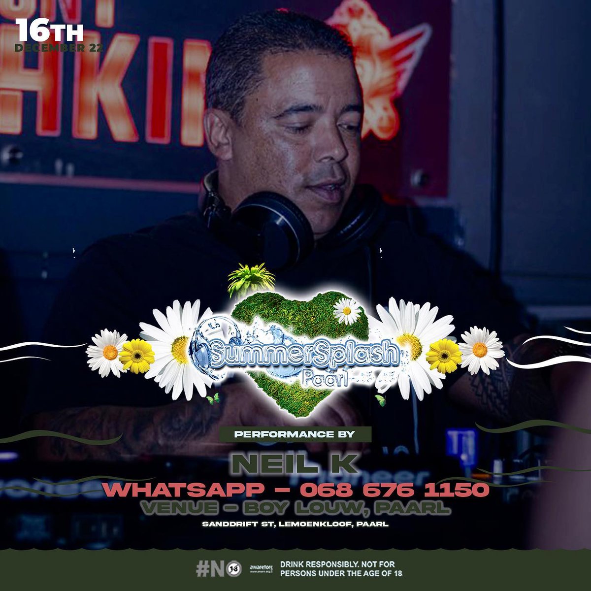 Live performance by 
@djzinhle @earlybmusic @youngstacpt @twinzspin
<a href="/djdrjules/">Dr Jules</a> @iamjustinvega <a href="/djkixi/">Kixi</a> @jmd_dj_  @seve_musickid @ivbeats @cheswyn_r  @iamdjavon  @numonic_sa <a href="/neil/">Neil Drumm</a>.karsten @diggy.cpt 
Venue - Boy Louw, Paarl. Sanddrift St, Lemoenkloof, Paarl
<a href="/SummerSplashPrl/">SummerSplashPaarl</a>