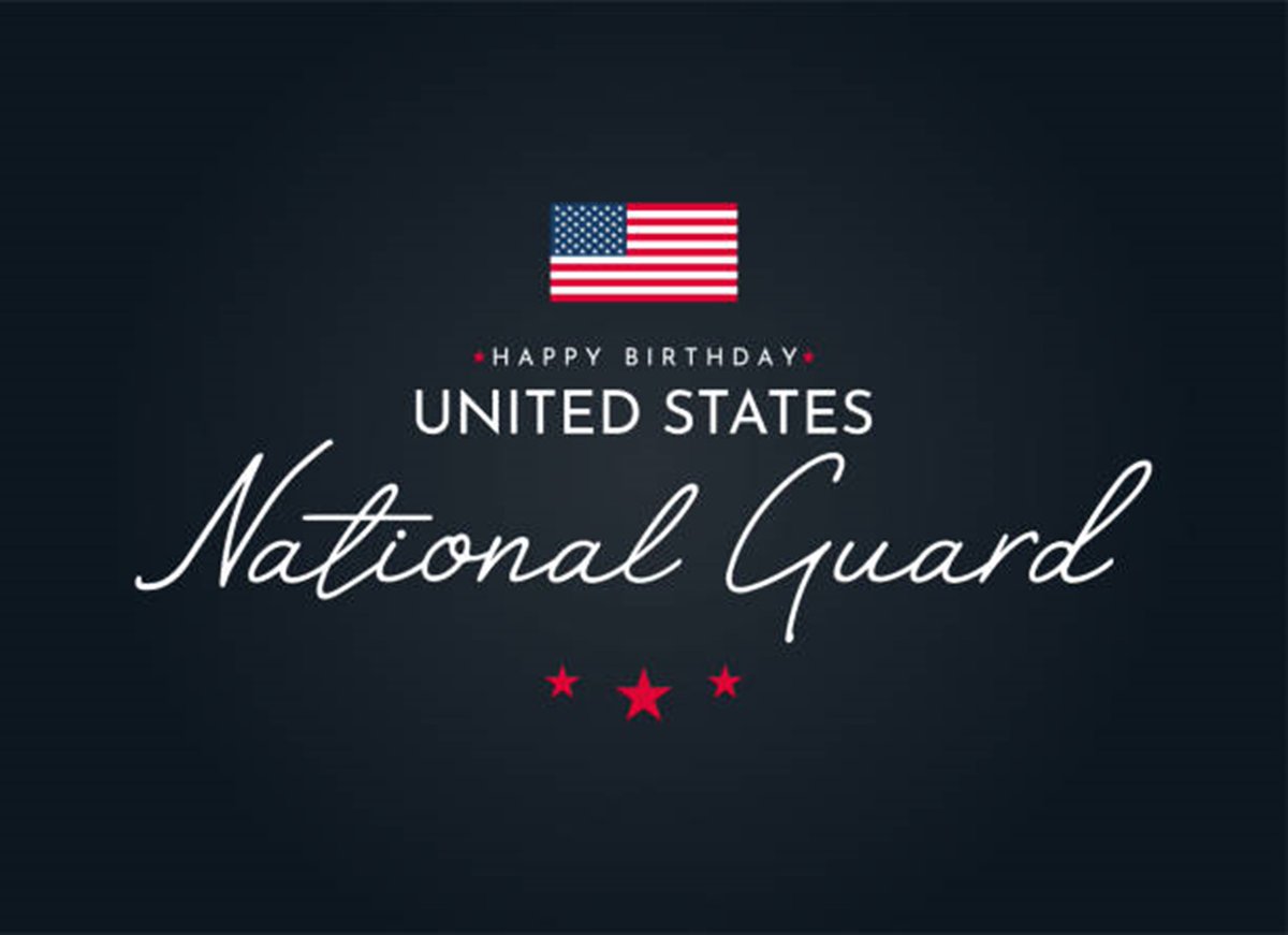 Aldevra's tweet photo. Happy Birthday to The National Guard! December 13th marks the 386th birthday of The National Guard. Thank you to all that have served!

#USNationalGuard #happybirthday #386 https://t.co/Z6ZRJZc0VB