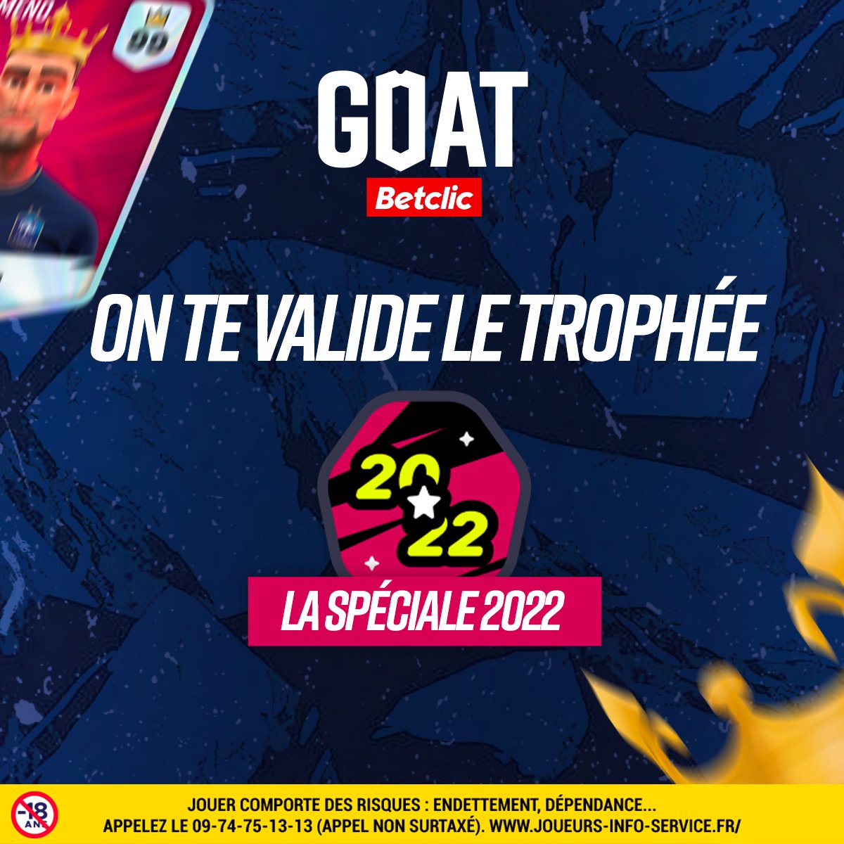 Betclic's tweet image. 😏 Apparemment le trophée "La Spéciale 2022" vous en fait voir de toutes les couleurs...

🤩 On le valide pour 5 d'entre vous !

👉 RT + #GoatBetclic pour participer !