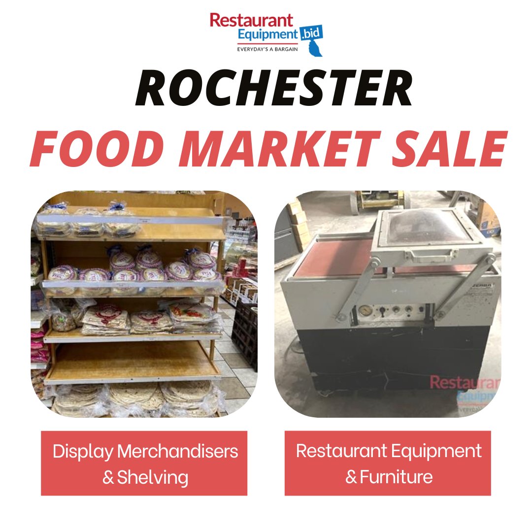 Attention Rochester! There's a new online auction in your area 📣 Food market liquidation ends December 20th! ow.ly/tbYn50M1n6n