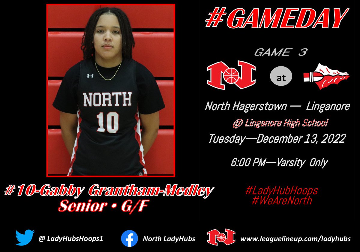 #GAMEDAY 
The Lady Hubs travel to Linganore for their CMC opener at 6PM