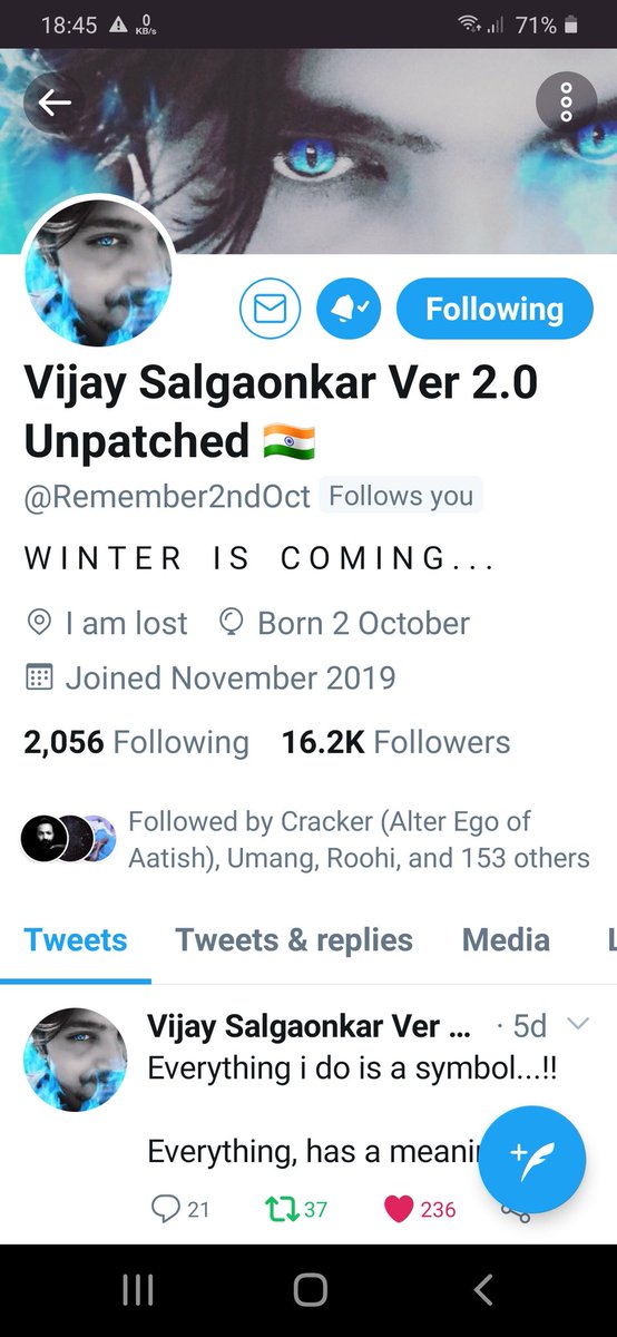 W I N T E R    I S    C O M I N G . . .❄

<a href="/Remember2ndOct/">Vijay Salgaonkar</a> 👻