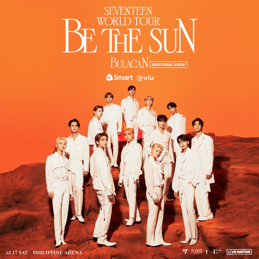 livenationph's tweet photo. FOUR DAYS LEFT 'TIL SEVENTEEN WORLD TOUR [BE THE SUN] - BULACAN 🧡 LIVE AT THE BIGGEST INDOOR ARENA IN THE WORLD - PHILIPPINE ARENA. 

Limited tickets left at https://t.co/bv3ZsBNmLX. More info at https://t.co/W363tvuBcH

#세븐틴 #SEVENTEEN
#SVT_WORLDTOUR_BETHESUN
#BETHESUN https://t.co/MzG0qhdhTL