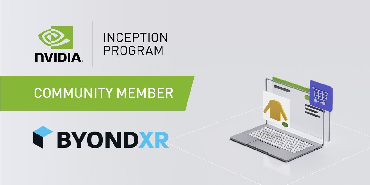 ImagineSpacesAi's tweet image. We recently joined the @NVIDIA Inception Program! It will help showcase our company as 3D tech specialists and accelerate our growth within the metaverse shopping and virtual experiences industry. byondxr.com

#NVIDIAInception #virtualstores #metaverse #retailtech