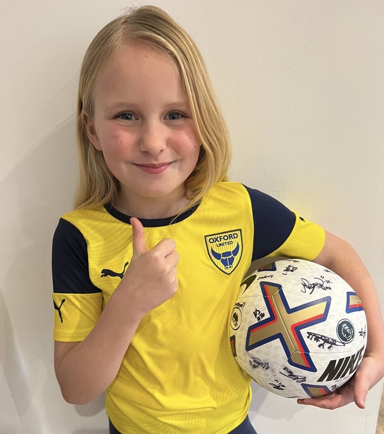 OfficialOUWFC's tweet photo. Lucy won a ball signed by the entire Oxford United Women squad at a raffle last week!

Congratulations Lucy, we hope you enjoy!

🟡🔵 #OUWFC | #COYY https://t.co/OCiF1Wjm1w