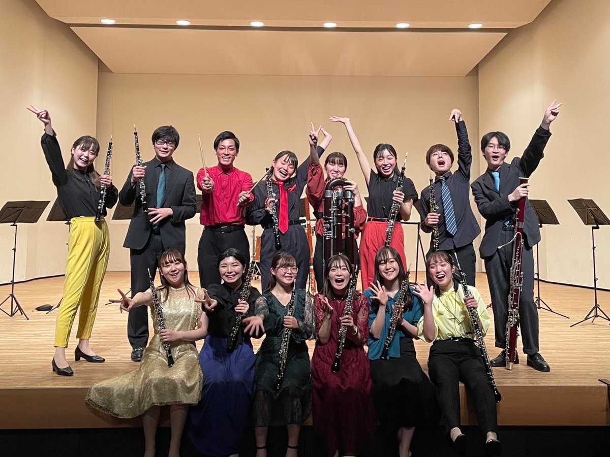 aigeiOBOE's tweet photo. 【第5回定期演奏会 #festedioboe 終演いたしました!✨】
本日は本当に沢山の方にお越し頂き、とても楽しみながら本番を迎えることができました♪
最後までお聴きくださり誠にありがとうございました。今後とも愛知県立芸術大学オーボエ専攻生を宜しくお願いいたします🌼 https://t.co/5ZNYNBKiEj