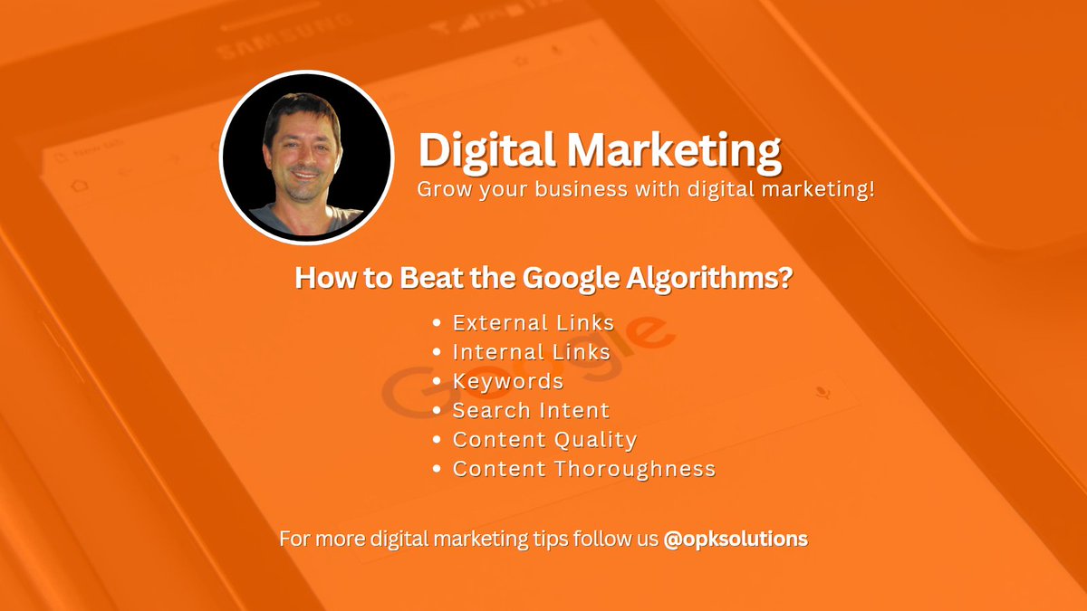 OPKSolutions's tweet image. Do you know the key factors to help you beat the Google Algorithm? Focus on these 6 ranking factors to get better rankings. 

✅ External Links
✅ Internal Links
✅ Keywords
✅ Search Intent
✅ Content Quality
✅ Content Thoroughness

#seotips #Algorithms #Rankings