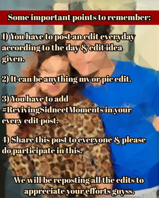 sidneetupdates's tweet photo. •ACTIVITY ALERT•
A special activity is planned to welcome 2023❤️

We request all the #Sidneetians to take part in this activity and relive #SidNeet memories💞

It's a 10-day edit activity from 22 Dec- 31st Dec 2022!

For more details plz check the slides given below👇 https://t.co/yAAQbJayK5