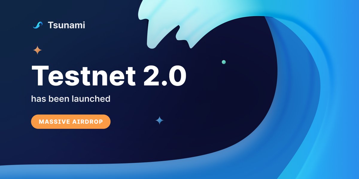 Ready for the biggest update on Tsunami.Exchange? 🌊 TESTNET 2.0 IS LIVE 🌊 Take part in the testnet and get prizes from the massive AIRDROP! Read how to become a tester here: mirror.xyz/0xEc8c6e2695e2… #Testnet #Airdrop #FuturesTrading