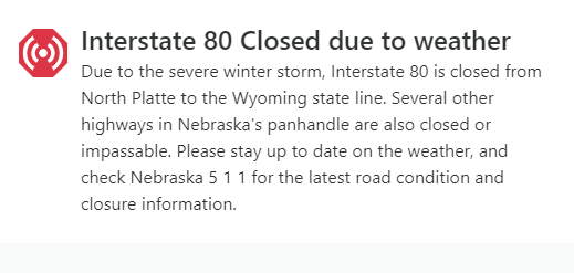 Nebraska State Patrol tweet media