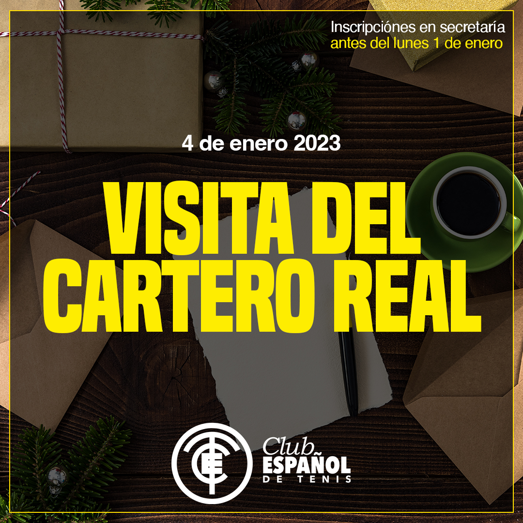 ctenisespanol's tweet photo. 📬 ¡Visita del cartero real! El próximo 4 de enero a las 18:00h, uno de los pajes que viaja con SSMM los Reyes Magos se pasará por nuestro club para recoger todas las cartas de lo más pequeños (0-9 años). 
➡️ https://t.co/KhuXVLVYNq

#CET #ClubEspañolTenis #ReyesMagos https://t.co/hSaqYH1SrW