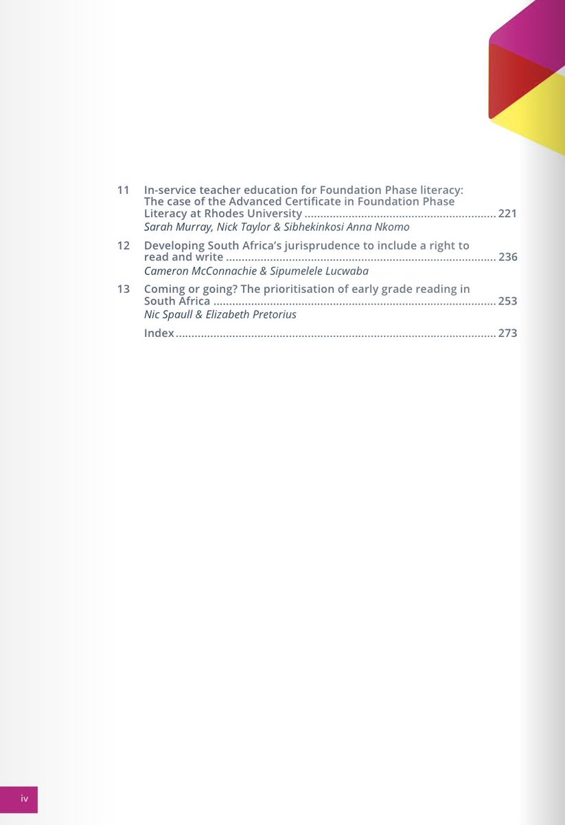 The first volume on Early Grade Reading in SA (1/3)