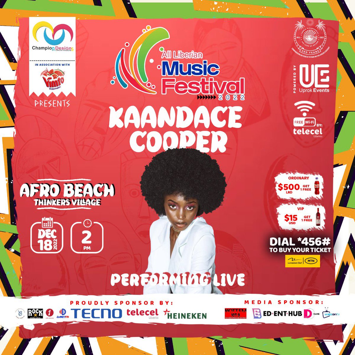 We drinking 2 Vody 1 Stout this Sunday, at Afro Beach. Let’s meet at the ALMF!🇱🇷🎤

#ALMF