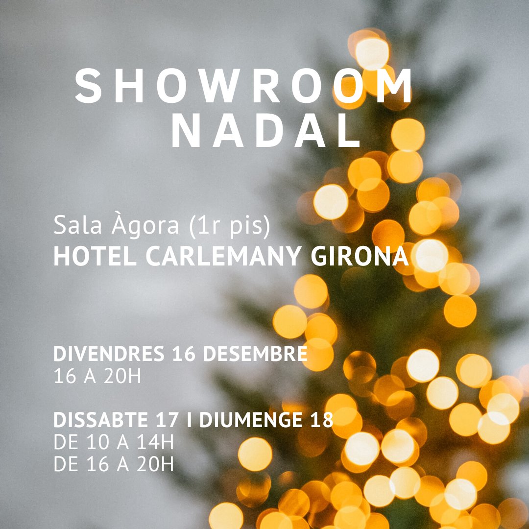 S'acosta el Nadal, i com ja es tradició...amb ell també arriba el segon i últim Showroom de l'any! Des d'AQUEST DIVENDRES TARDA FINS EL DIUMENGE AL VESPRE, t'espero a l'HOTEL CARLEMANY de Girona! 🎄✨
Tens tota la info al següent enllaç:
posts.gle/jVTQ3zSkbZH4Uc…