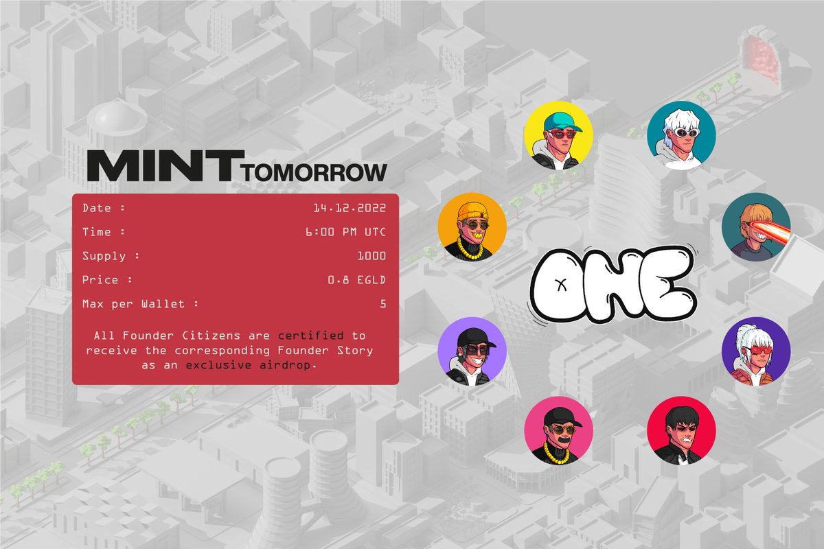 🔥MINT TOMORROW at 6 pm UTC!🔥

🎗️The mint will be done through the one and only @FrameItNFT

💎RT + Follow for a chance to win a free mint and $EGLD!