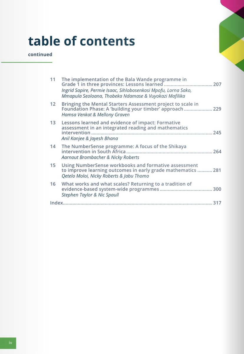 The third volume on Early Grade Reading and Mathematics Interventions in SA