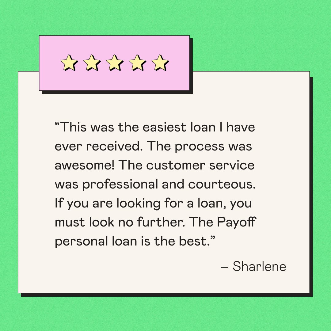 happymoney's tweet photo. We strive to make our process as easy and painless as possible so our members can achieve financial freedom 😎

To see if the The Payoff Loan™ is right for you, check out https://t.co/ijGdLoMxam! https://t.co/9JMTPFKdvv