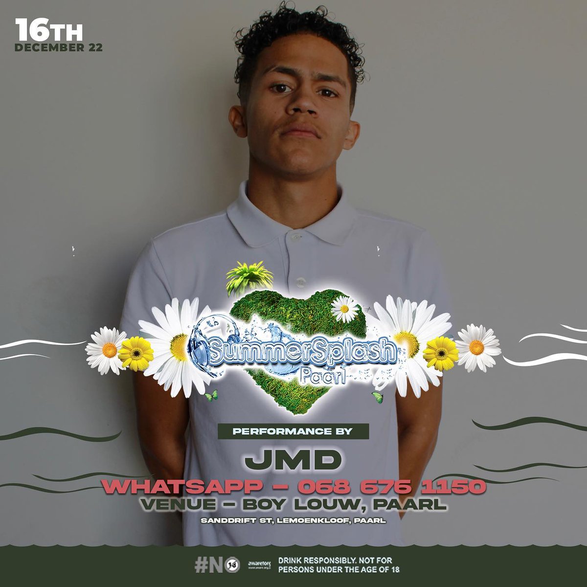 Live performance by 
<a href="/djzinhle/">#ERAbyDJZinhle #ZeeNation</a> @earlybmusic <a href="/youngstacpt/">$LIM Y?OUNG</a> <a href="/twinzspin/">TwinzSpin</a>
<a href="/djdrjules/">Dr Jules</a> @iamjustinvega <a href="/djkixi/">Kixi</a> @jmd_dj_  @seve_musickid <a href="/ivbeats/">IV Beats</a> @cheswyn_r  @iamdjavon  @numonic_sa <a href="/neil/">Neil Drumm</a>.karsten <a href="/diggy/">John DeGore</a>.cpt 
Venue - Boy Louw, Paarl. Sanddrift St, Lemoenkloof, Paarl
<a href="/SummerSplashPrl/">SummerSplashPaarl</a>