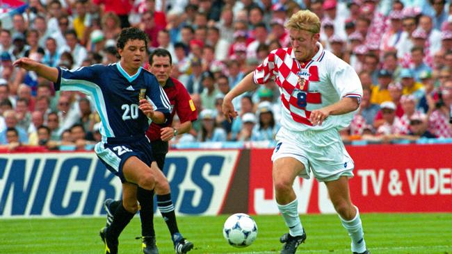 Fanion Argentine Vs Croatie - Coupe Du Monde France 98, Pennant Vintage, Made In France