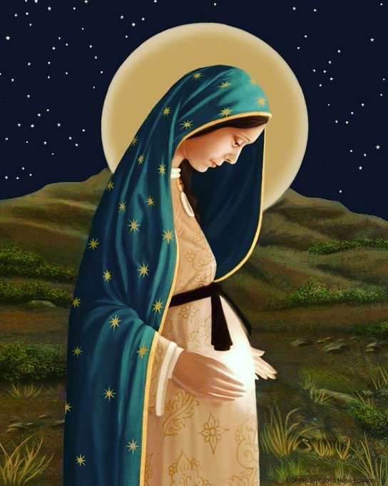 Santa_Palabra's tweet photo. Hoy es el día de María, la Virgen de la Esperanza o de la Expectación del Parto; protectora de las mujeres embarazadas. https://t.co/yPgjC1097z