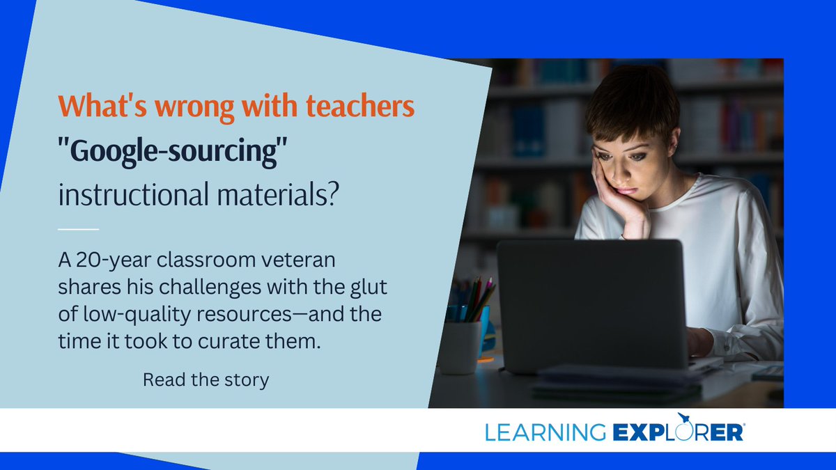 Teachers spend too much time hunting for, curating, and experimenting with materials they find online. Longtime teacher Stephen Anthony Guerriero <a href="/guerrist/">Stephen</a> suggests a more effective and scalable approach. Read the story ow.ly/57N450M26aU
#curriculum #edchat #edtech
