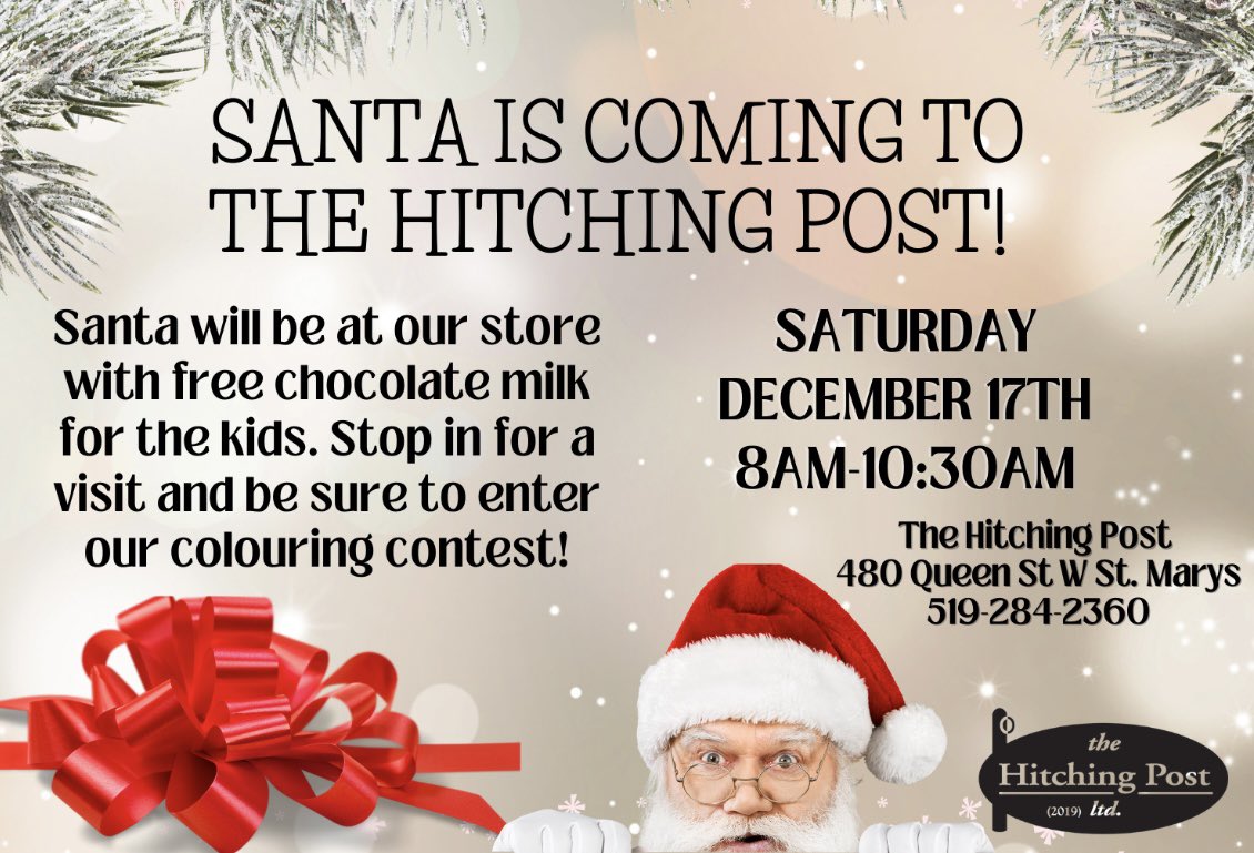 The busy man himself will be making a visit to the store on Saturday morning. Santa will have <a href="/WalkerFarms1/">Walker Farms</a>  chocolate milk for the kids! 🎅 🎄