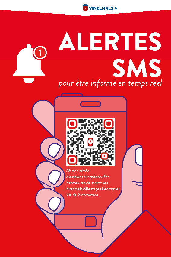 VincennesVille's tweet photo. 🔴 #AlertesSms I Situations exceptionnelles, fermetures de structures, alertes météo, éventuels délestages électriques, vie de la commune… Restez informés en temps réel ! https://t.co/mKgTxr0D6g https://t.co/FQvAjqW6J3