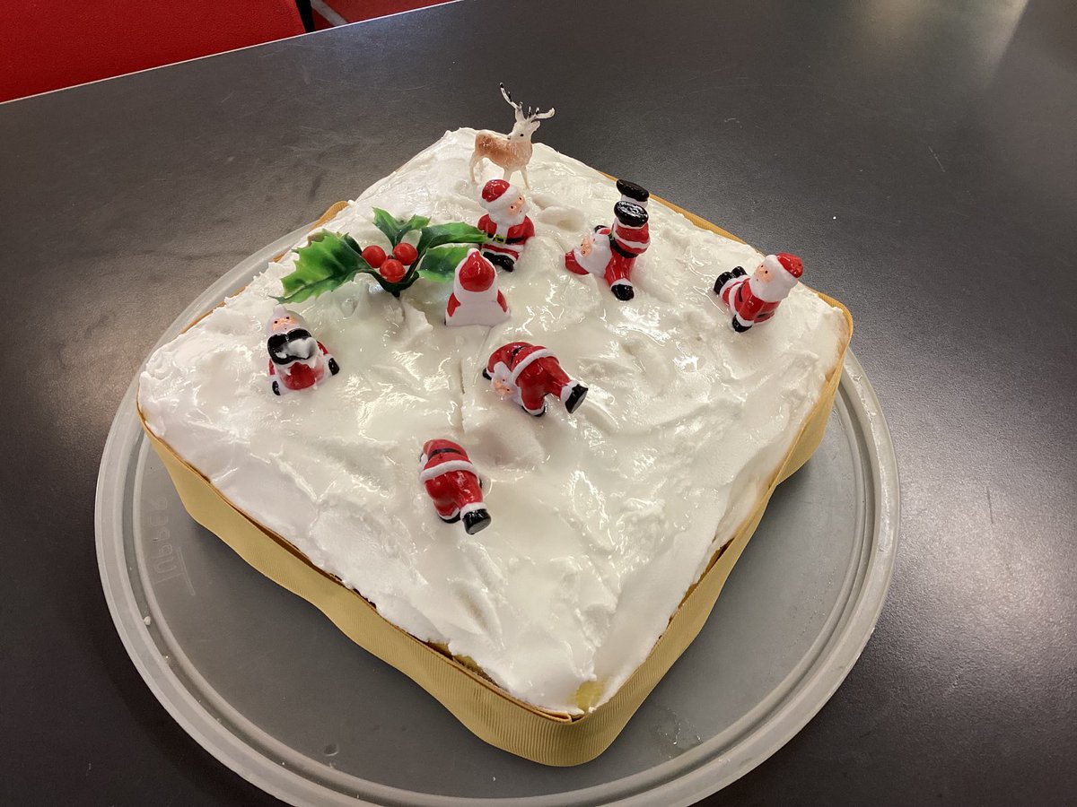 Class 2’s Christmas cake! A real class effort :-))