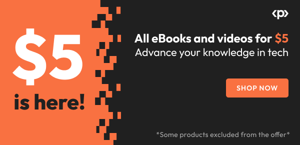 PacktPublishing's tweet image. Our $5 sale is officially back! 🙌

You can now get any of our eBooks or video courses for just $5. That includes our new releases, certification guides, and bestsellers. 

Dig into our library and start learning for less: packt.link/YUQYK

#packtfivedollarsale