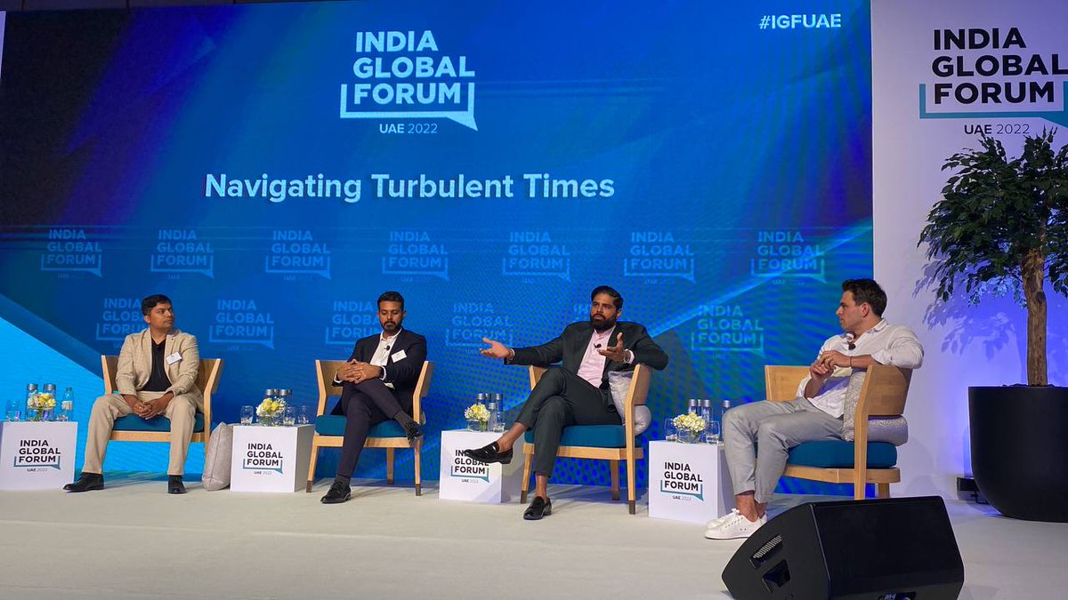 inery_naveen's tweet photo. India global forum UAE 2022, #IGFUAE - Founders and Funders Forum - Navigating Turbulent Times that was held today.

As I said during the forum: "These troubling times might be the testing times, but they are the right times for good projects to raise!"

@IGFupdates https://t.co/1hnzgolWfJ