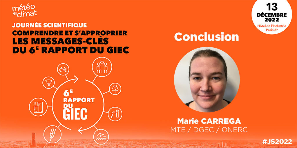 MeteoClimat's tweet photo. #JS2022 | Conclusion avec Marie CARREGA, Adjointe au secrétaire général de l’Observatoire national sur les effets du réchauffement climatique #ONERC #DGEC @Ecologie_Gouv
#GIEC #rechauffement #changementclimatique https://t.co/aaWtqh3ovn